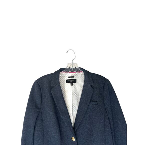 Talbots Charcoal Gray Office Work Career Business Aberdeen Blazer Size 10P - Picture 3 of 13